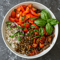 Vegan protein meal bowl