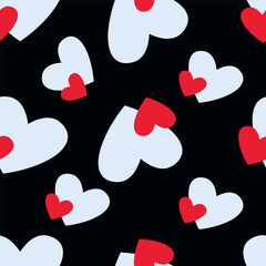 valentine day, valentine seamless pattern with hearts design for fabric, cotton, wallpaper, satin, carpet.
