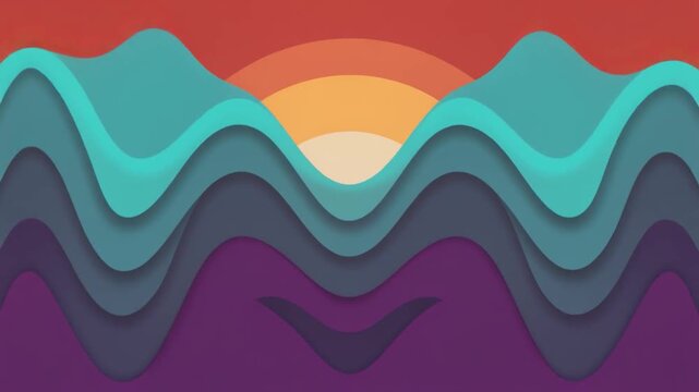 Neon turquoise fading purple vertical glossy waves cinematic surreal ethereal ambience cascading softly glowing futuristic abstract unique style