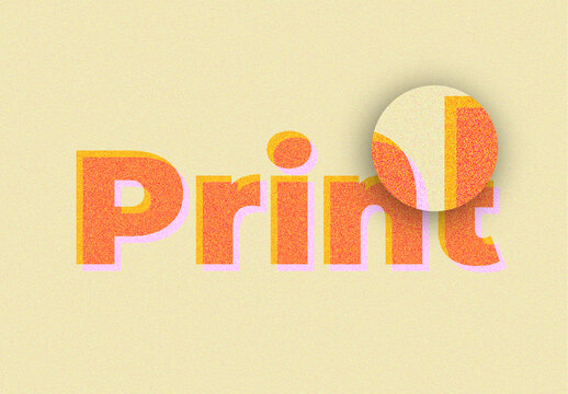 Grain Risograph Paper Text Effect