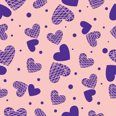 valentine day, valentine seamless pattern with hearts design for fabric, cotton, wallpaper, satin, carpet.
