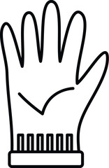 Obraz premium Hand glove icon outlining safety and cleanliness for domestic tasks