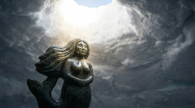 Sedna Inuit goddess soapstone sculpture