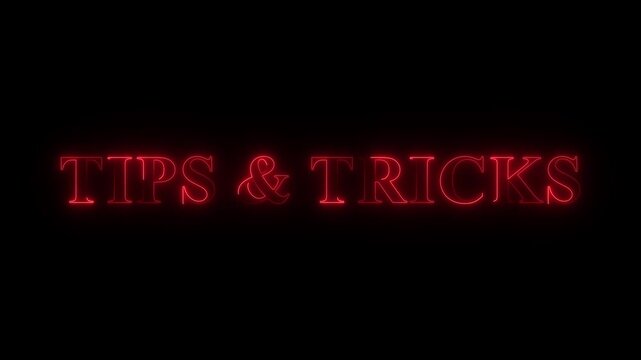 A torn red paper revealing tips and tricks to share a helpful learning message and spark a new idea. Motion graphics of text concept
