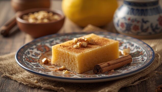 Classic Turkish semolina sweet, irmik helvasi