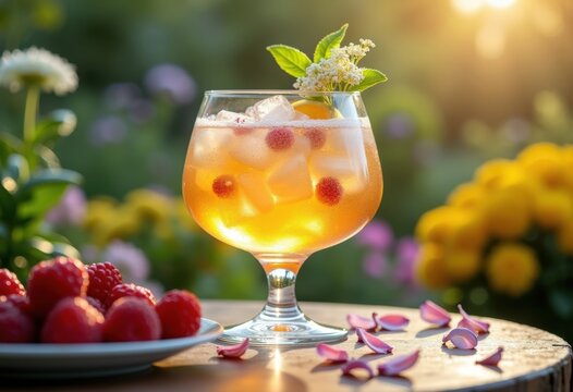 Botanical Garden Elderflower Cordial Sparkling Water Refreshment Nature Cafe Indoor Oasis