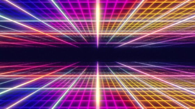 synthwave, retrowave, vaporwave, 80s, neon, grid, background, cyber, futuristic, perspective, retro, glow, laser, horizon, digital, wireframe, space, ultraviolet, virtual, technology, landscape, dark,