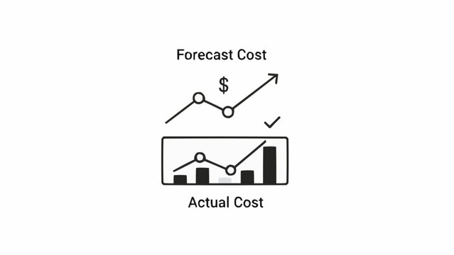 Forecast and Actual Cost Comparison Graph.