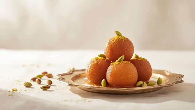 Gulab Jamun or dry Kala Jam - popular Indian sweets for festivals and weddings