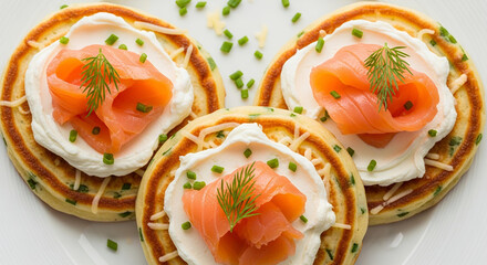 New Zealand Savory Pancakes with Smoked Salmon