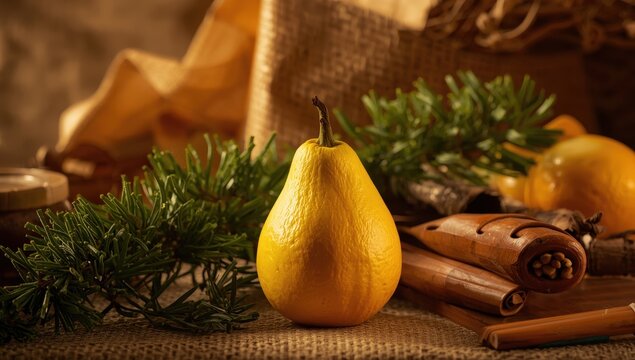 Symbols of Sukkot, like etrog and lulav