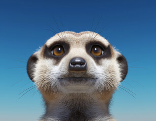 meerkat looking straight ahead