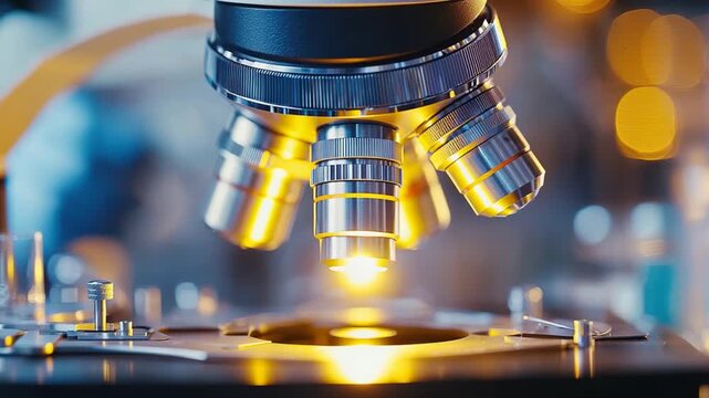 microscope lens scientific research video