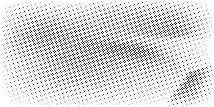 Halftone gradient. Dotted gradient, smooth dots spraying and halftones dot background seamless horizontal geometric pattern vector template set. eps10.