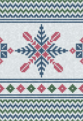 Scandinavian style seamless mosaic tiles pattern