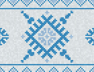 Scandinavian style seamless mosaic tiles pattern