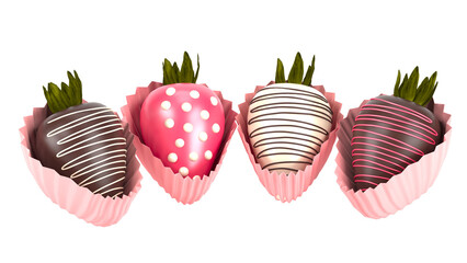 strawberries coated in chocolate, sweet valentine