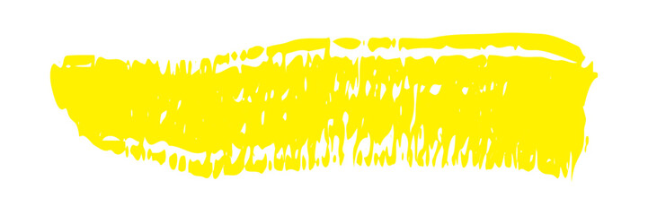 Yellow Brushes Grunge Paint stripe. Distressed Vector Brush Stroke. Color Modern Textured banner. Dirty Artistic Design Elements. Creative Design Elements. Perfect For Logo, Banner, Icon.