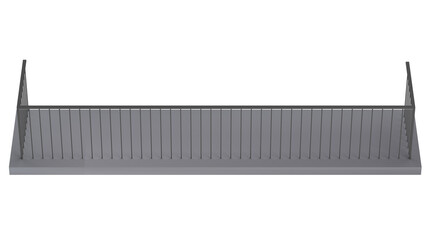 balcony with railing isolated