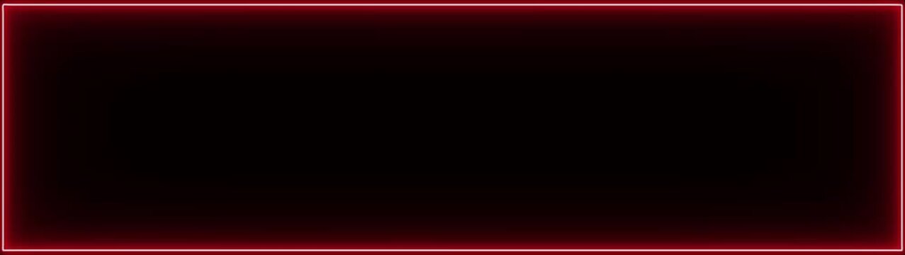 Rectangle frame icon animation glowing neon orange color border frame display box round shape retro screen photo frame rotation seamless footage line movement isolated on black background.