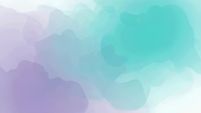 Abstract background with a watercolor effect and smooth blending of purple and turquoise hues, creating a calming gradient