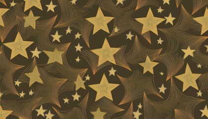 seamless pattern with stars generative ai
