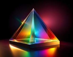 a prism refracts light into a spectrum of colors showcasing the wonders of science