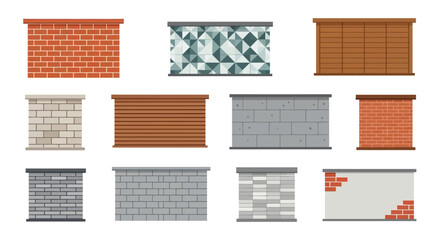 A Diverse Collection of Illustrated Wall Textures and Materials for Design Projects