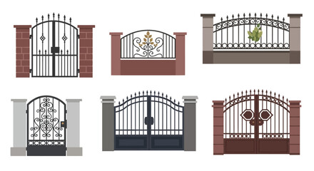 Collection of Decorative Wrought Iron Gates and Fences for Property Entrance Design Ideas