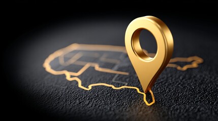 Golden location pin highlighting the state of Florida on a textured map background
