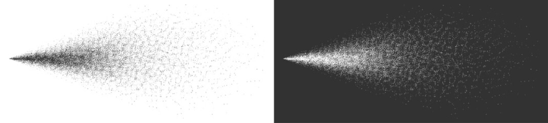 Water spray splatter with liquid droplets particles stream mist and abstract texture on transparent background