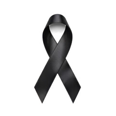 Black awareness ribbon on black