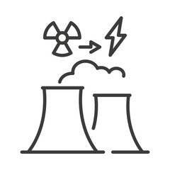 power station, nuclear power plant icon
