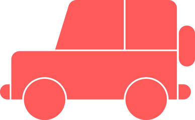 Red SUV Icon Illustration