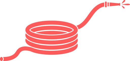 Fire Hose Spraying Water Icon