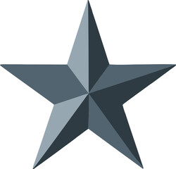 Obraz premium A 3d star shape with a metallic appearance and sharp points on a white background