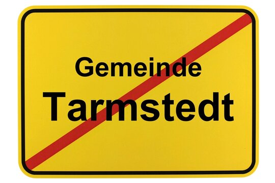 Illustration eines Ortsschildes der Gemeinde Tarmstedt in Niedersachsen