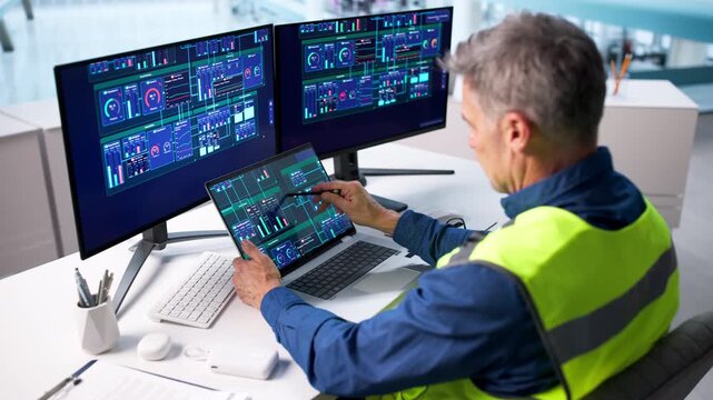 Advanced SCADA System Monitoring Electricity Generation