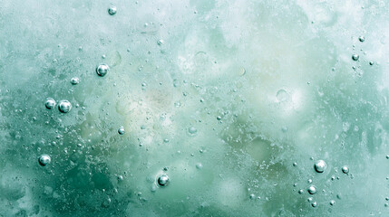 <Aquatic Green Foam Bubbles: Textured Liquid Background with Natural Swirls and Refreshing Ocean Detail>