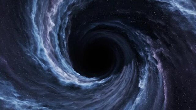 A awe-inspiring cosmic vortex set against the backdrop of starry space, evoking feelings of mystery and exploration.