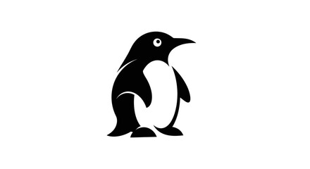 Obraz premium Black and white penguin illustration