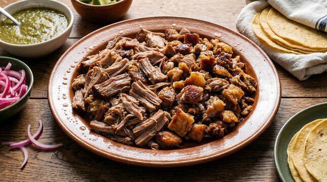 Tender Slow Roasted Beef Barbacoa with Consome and Onions