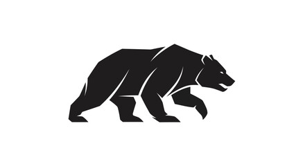 Black bear illustration on white background