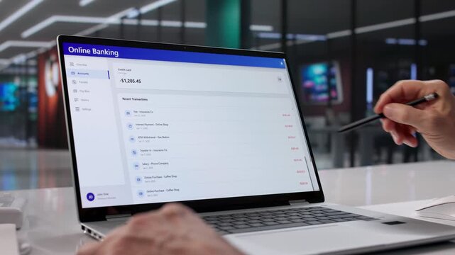 Man Opening Online Bank Account