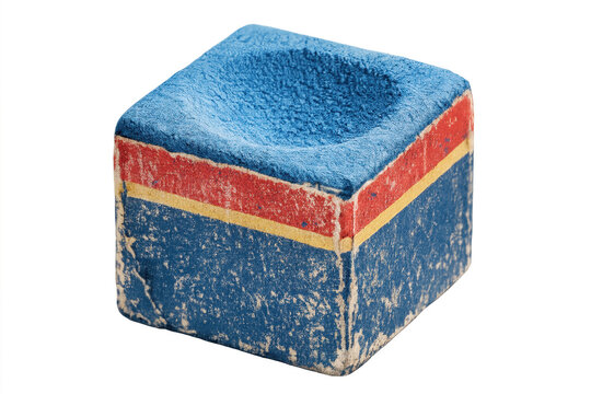 Blue pool billiard cue chalk for game