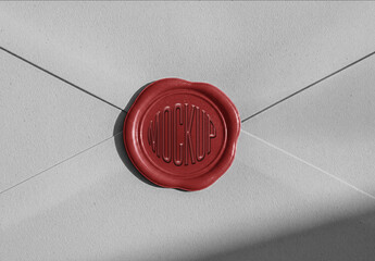 Wax Seal Logo Mockup
