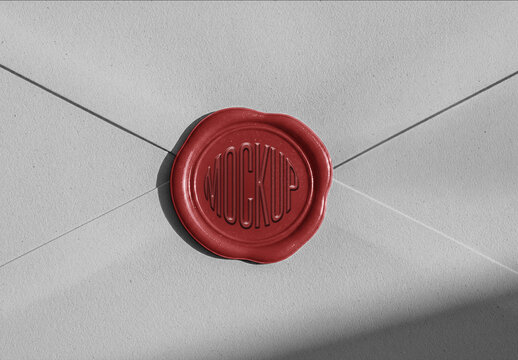 Wax Seal Logo Mockup