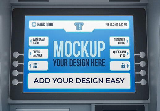 Atm Screen Display Mockup