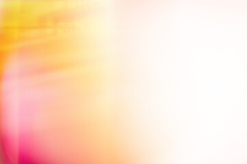 Fototapeta premium Soft colorful light leak overlay with film grain, isolated on transparent background. 