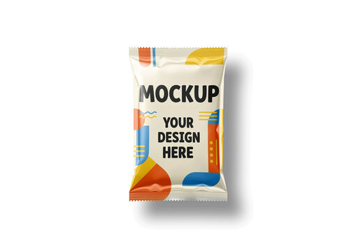 Metallic Bag Sachet Mockup